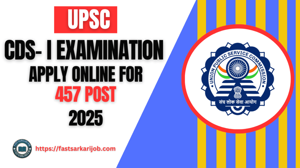 REET 1 REET 1 UPSC Combined Defense Service CDS I Examination 2025 - Apply Online UPSC CDS I for 457 Post