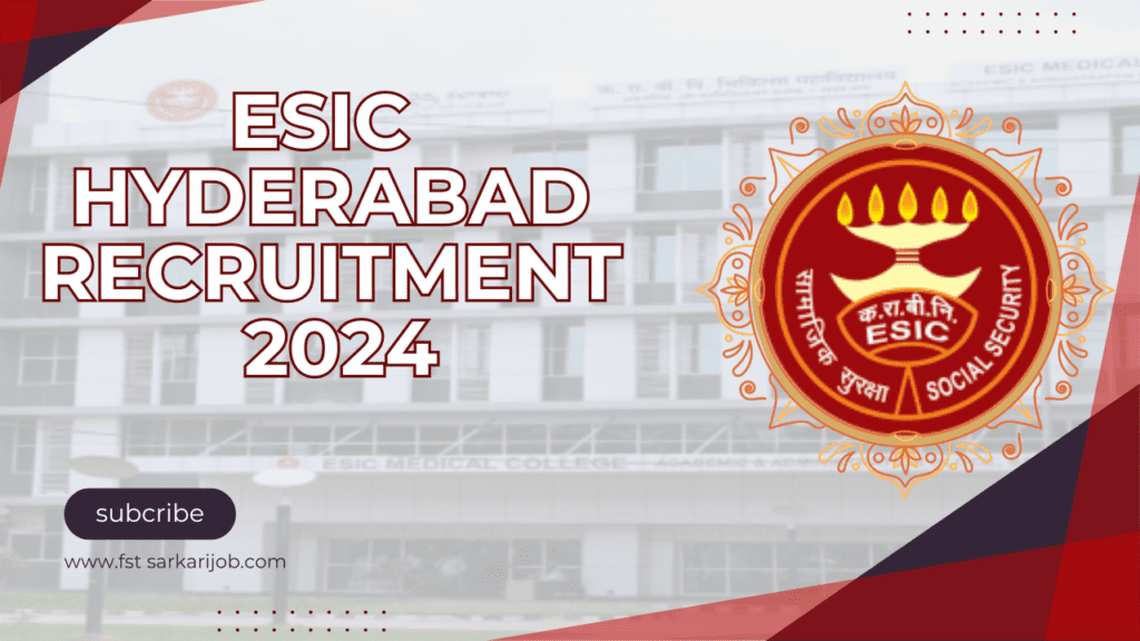 Stand up 1 1 Stand up 1 1 ESIC Hyderabad Recruitment 2024 – Walk-in for 49 Senior Residents & Faculty Positions