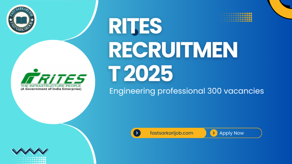 RITES Recruitment 2025: Apply online for 300 Engineering professional vacancies