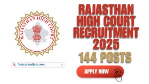 Rajasthan High Court Recruitment 2025: Apply Online for Stenographer 144 Post