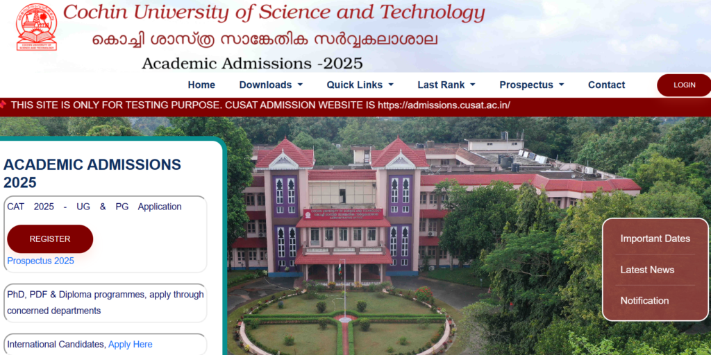 image 2 image 2 CUSAT CAT Notification 2025- CUSAT CAT Online Registration